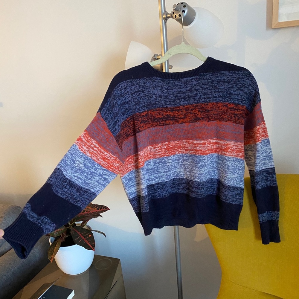 TNA Aritzia Cropped Sweater cashmere angora blend